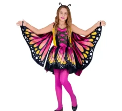 Costume da farfalla rosa con ali per bambine