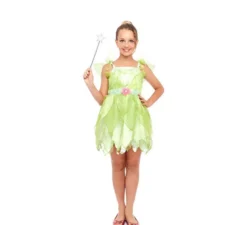 Costume da fata floreale verde per bambina