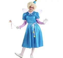 Costume da fata madrina blu civettuola per uomo