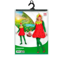 Costume da fragola con cappello per adulto
