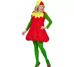 Costume da fragola con cappello per adulto