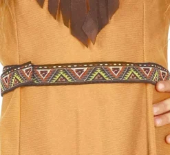 Costume da frange indiano marrone per bambina