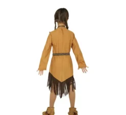 Costume da frange indiano marrone per bambina