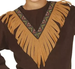 Costume da frange indiano marrone per bambino