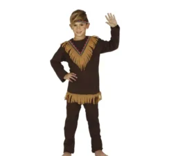 Costume da frange indiano marrone per bambino