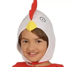 Costume da gallina bianca con cappuccio per bambino