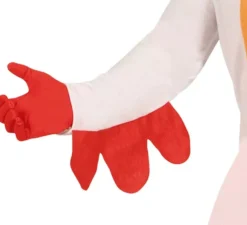 Costume da gallina bianca con cappuccio per uomo