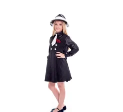 Costume da gangster boss mafioso per bambina
