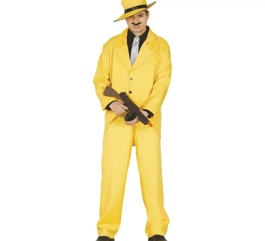 Costume da gangster giallo per un uomo