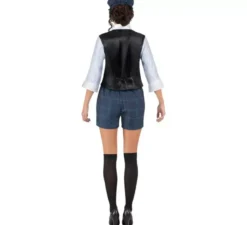Costume da gangster inglese scozzese blu per donna