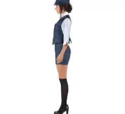 Costume da gangster inglese scozzese blu per donna