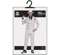 Costume da gangster milionario bianco per uomo