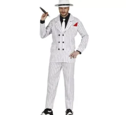 Costume da gangster milionario bianco per uomo