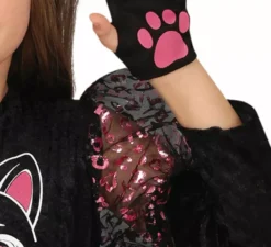 Costume da gattina nera compiaciuta per bambina