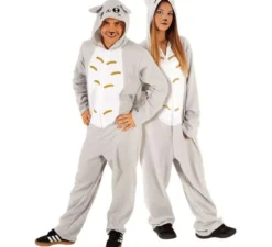 Costume da gattino grigio per adulti