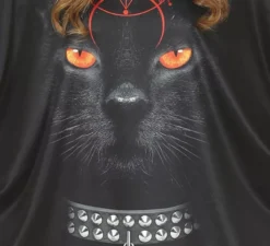 Costume da gatto in poncho nero per donna