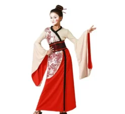 Costume da geisha beige per bambina