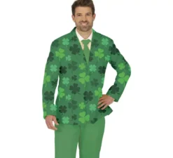 Costume da giacca verde per il giorno di San Patrizio da uomo