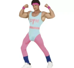 Costume da ginnasta elasticizzato da uomo