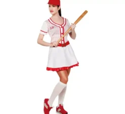 Costume da giocatore di baseball retrò per una donna