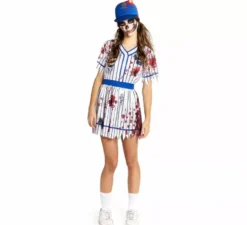 Costume da giocatore di baseball zombie per donna