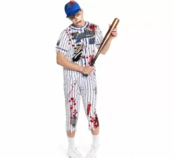 Costume da giocatore di baseball zombie per uomo