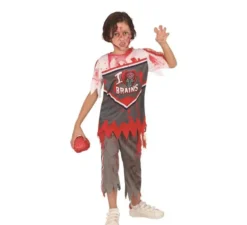 Costume da giocatore di rugby insanguinato per ragazzi