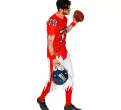 Costume da giocatore di rugby zombie per uomo