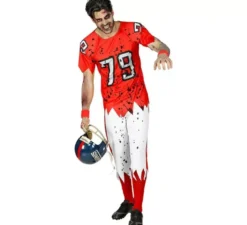 Costume da giocatore di rugby zombie per uomo