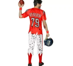 Costume da giocatore di rugby zombie per uomo