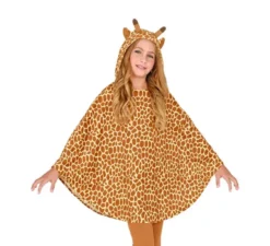 Costume da giraffa con cappuccio o poncho per bambini