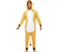 Costume da giraffa Kugurumi con cappuccio e orecchie per adulto