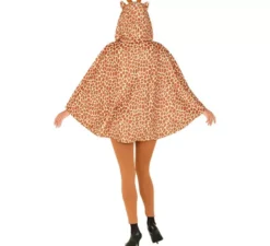 Costume da Giraffa o Poncho con Cappuccio per adulto