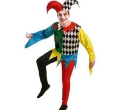 Costume da giullare di corte medievale per uomo