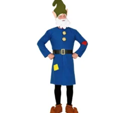 Costume da gnomo operaio blu da uomo