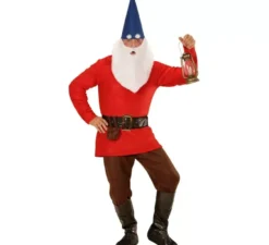 Costume da Gnomo Rosso da uomo con cintura