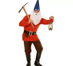 Costume da Gnomo Rosso da uomo con cintura