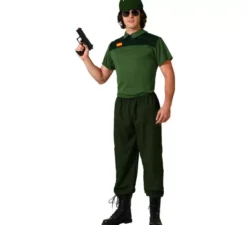 Costume da Guardia Civile verde e nero per uomo