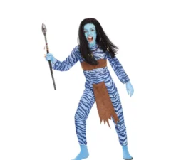 Costume da Guerriera azzurro per bambina