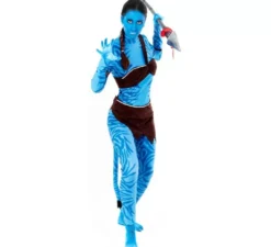 Costume da guerriera tribale blu per donna