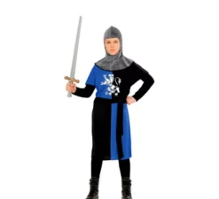 Costume da guerriero medievale blu per bambino