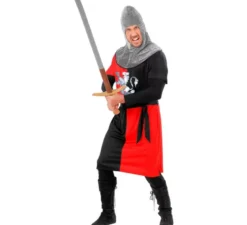 Costume da guerriero medievale rosso da uomo