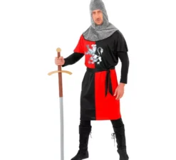 Costume da guerriero medievale rosso da uomo