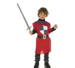 Costume da guerriero medievale rosso o corazza