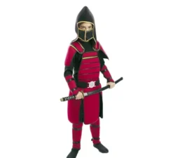 Costume da guerriero samurai rosso per ragazzi