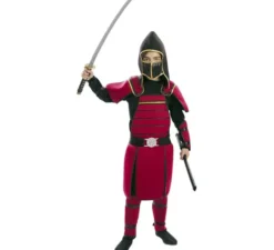 Costume da guerriero samurai rosso per ragazzi