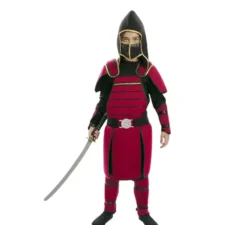 Costume da guerriero samurai rosso per ragazzi