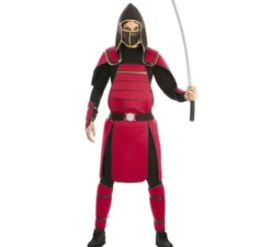 Costume da guerriero samurai rosso per uomo