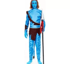 Costume da guerriero tribale blu per uomo