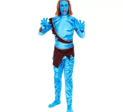 Costume da guerriero tribale blu per uomo
